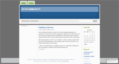 Desktop Screenshot of ecocommunity.wordpress.com