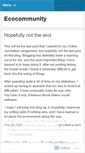 Mobile Screenshot of ecocommunity.wordpress.com