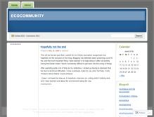 Tablet Screenshot of ecocommunity.wordpress.com