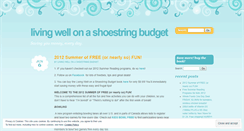 Desktop Screenshot of livingwellonashoestringbudget.wordpress.com