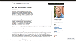 Desktop Screenshot of prohumanextremist.wordpress.com