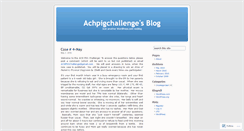 Desktop Screenshot of achpigchallenge.wordpress.com