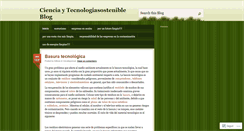 Desktop Screenshot of cienciaytecnologiasostenible.wordpress.com