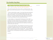 Tablet Screenshot of healthydogblog.wordpress.com