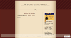 Desktop Screenshot of nineteennocturne.wordpress.com