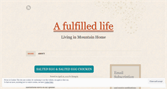 Desktop Screenshot of fulfilledliving.wordpress.com