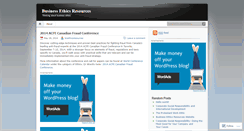 Desktop Screenshot of bizethicsresources.wordpress.com