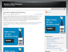 Tablet Screenshot of bizethicsresources.wordpress.com