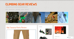 Desktop Screenshot of climbinggearreviewsuk.wordpress.com