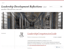 Tablet Screenshot of leadershipdevelopmentreflections.wordpress.com