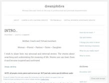Tablet Screenshot of dreamjobdiva.wordpress.com