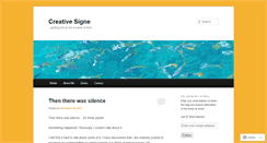 Desktop Screenshot of creativesigne.wordpress.com