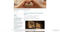 Desktop Screenshot of microphonememoryemotion.wordpress.com