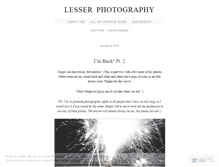 Tablet Screenshot of lesserphotography.wordpress.com