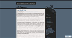 Desktop Screenshot of allarabgirlsarevirgins.wordpress.com