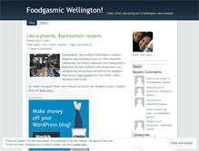 Tablet Screenshot of foodgasmicwellington.wordpress.com