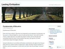 Tablet Screenshot of lastingcivilization.wordpress.com
