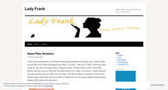 Desktop Screenshot of ladyfrank.wordpress.com
