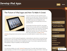 Tablet Screenshot of developingipadapps.wordpress.com