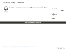 Tablet Screenshot of mikemccarthyproducer.wordpress.com