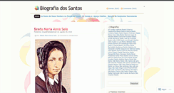 Desktop Screenshot of biografiadossantos2.wordpress.com