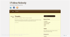 Desktop Screenshot of ifollownobody.wordpress.com