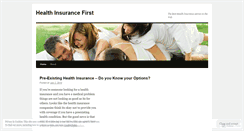 Desktop Screenshot of healthinsurancefirst.wordpress.com