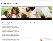 Tablet Screenshot of healthinsurancefirst.wordpress.com