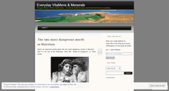 Desktop Screenshot of everydayvitamensandmenerals.wordpress.com