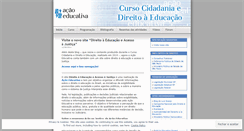 Desktop Screenshot of direitoaeducacao.wordpress.com