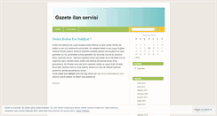 Desktop Screenshot of gazeteilanservisi.wordpress.com