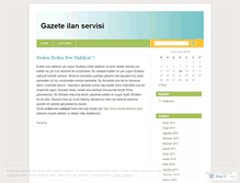 Tablet Screenshot of gazeteilanservisi.wordpress.com