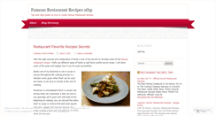 Desktop Screenshot of famousrestaurantrecipesatbp.wordpress.com