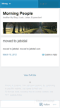 Mobile Screenshot of m0rningpe0ple.wordpress.com