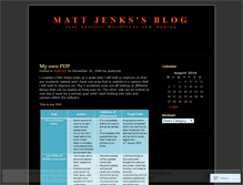Tablet Screenshot of mattjenks.wordpress.com