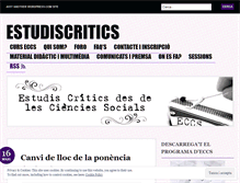 Tablet Screenshot of estudiscritics.wordpress.com