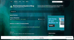 Desktop Screenshot of kriivarinmaekijuho.wordpress.com
