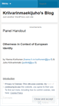 Mobile Screenshot of kriivarinmaekijuho.wordpress.com