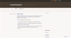 Desktop Screenshot of crazywisepsych.wordpress.com