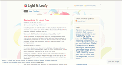 Desktop Screenshot of lightandleafy.wordpress.com