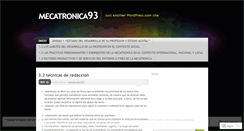 Desktop Screenshot of mecatronica93.wordpress.com