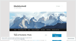 Desktop Screenshot of lifes2shortnot2.wordpress.com