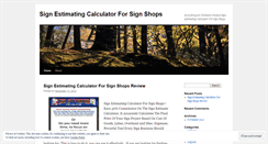 Desktop Screenshot of blogsignestimating.wordpress.com