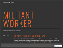 Tablet Screenshot of militantworker.wordpress.com