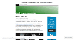 Desktop Screenshot of maakmuziekenmeer.wordpress.com