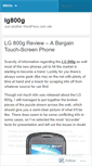Mobile Screenshot of lg800g.wordpress.com