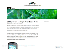 Tablet Screenshot of lg800g.wordpress.com
