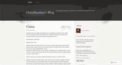 Desktop Screenshot of cintaramlan.wordpress.com