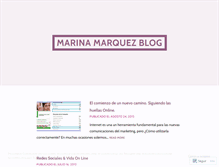 Tablet Screenshot of marinamarquez.wordpress.com