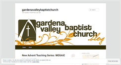 Desktop Screenshot of gardenavalleybaptistchurch.wordpress.com